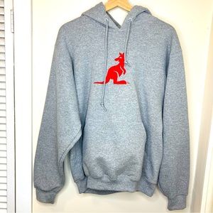 Dish Hopper Kangaroo Hoodie Jacket Sweatshirt Gray Size M Unisex Pocket Pullover